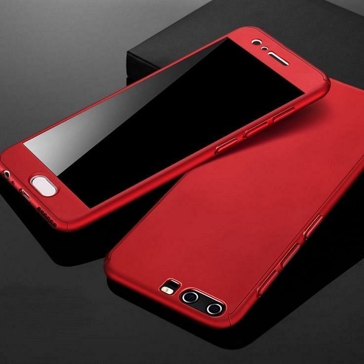 Ovitek 360° (Rdeč) + zaščitna folija za Huawei P30 Lite