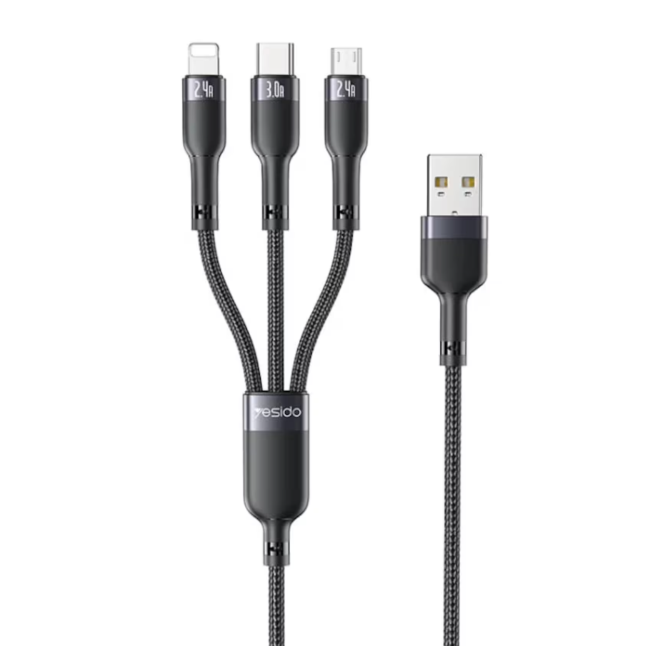 Kabel 3 v 1 (USB) yesido 120cm