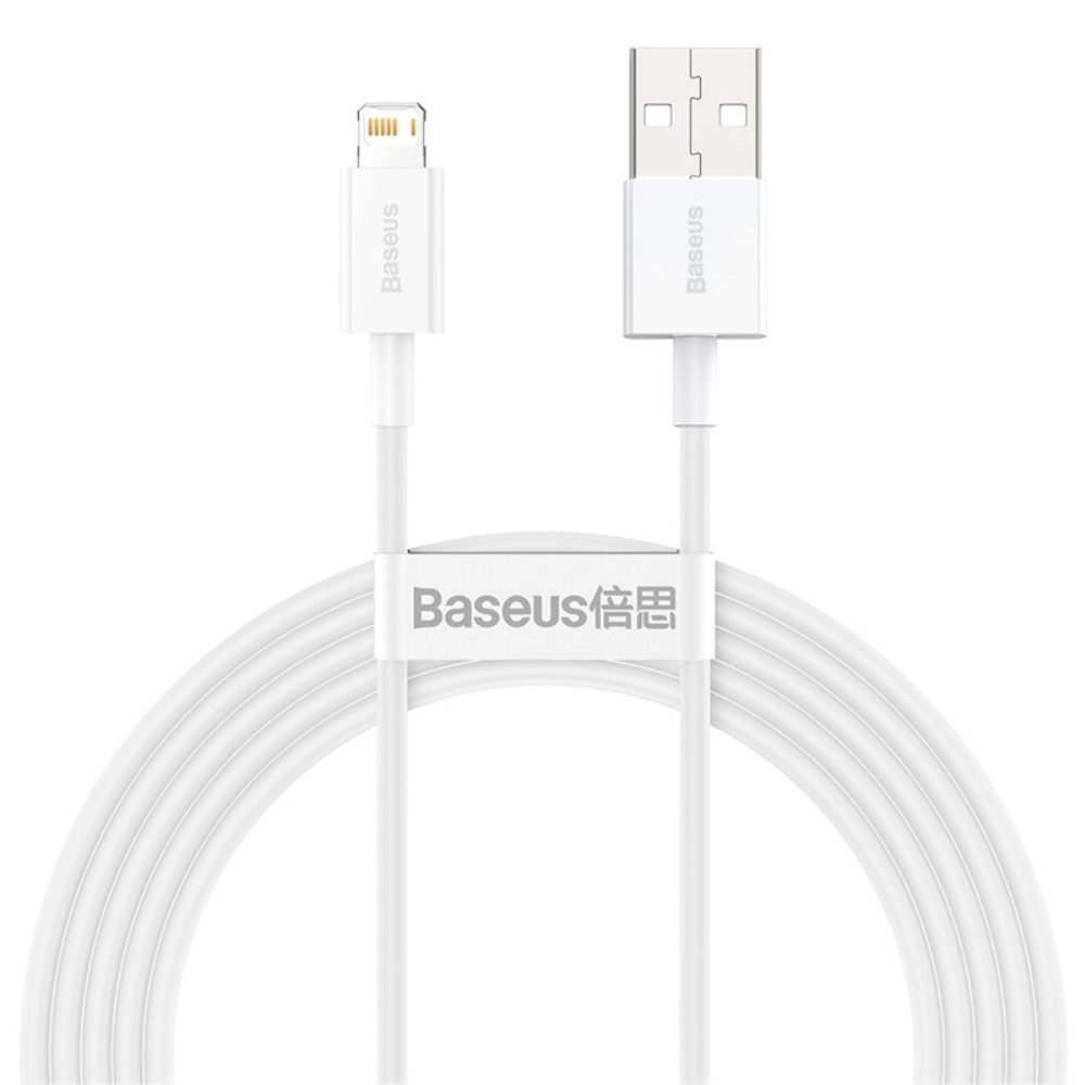Kabel za iPhone + prenos podatkov BASEUS Lightning 2.4A 2m - White