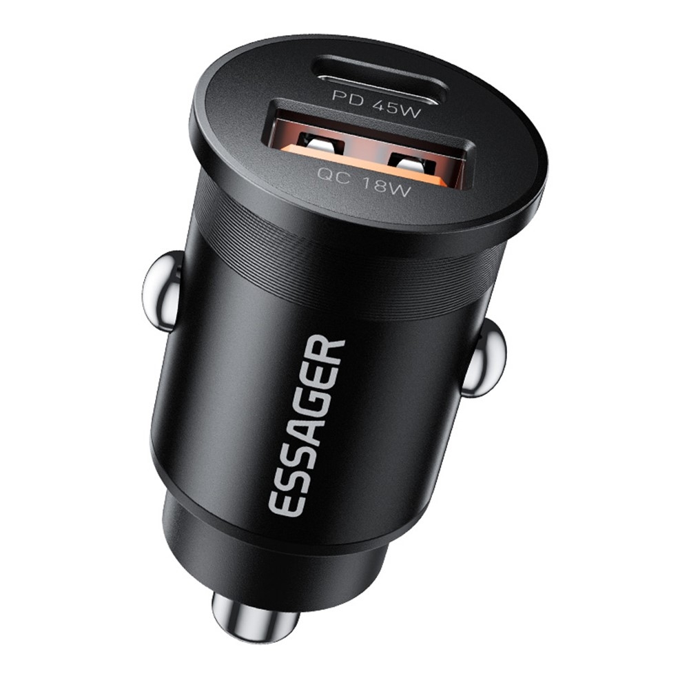 Avto polnilec ESSAGER ES-CC15 45W Fast Charging (black) 