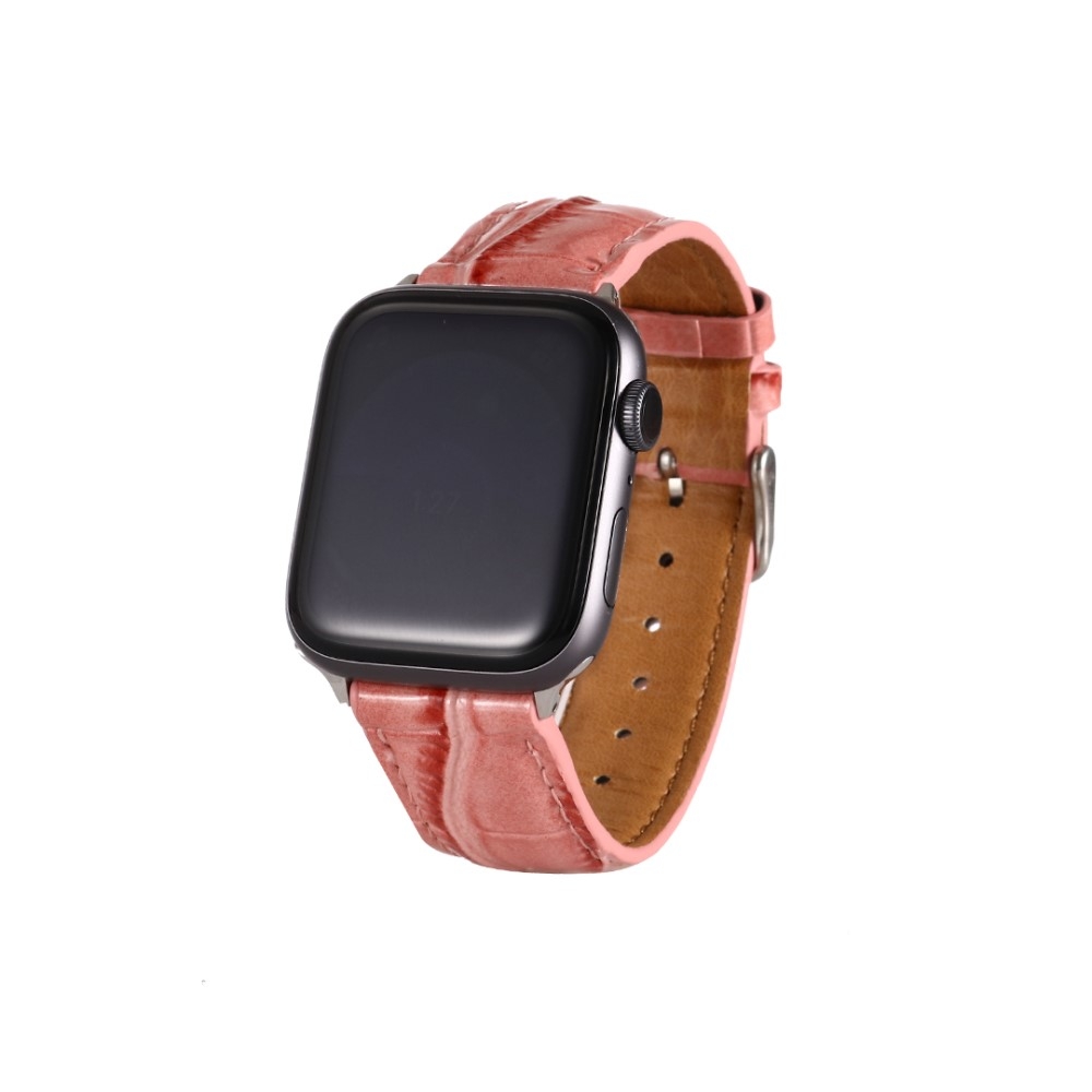 Usnjen pašček (rose gold) za Apple Watch 1 / 2 / 3 / 4 / 5 / 6 / 7 / 8 / 9 / SE 42/44/45 mm 