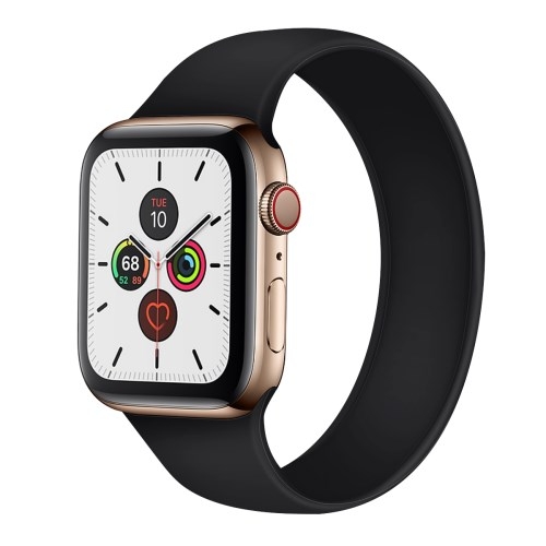 Silikonski pašček (black) za Apple Watch 1 / 2 / 3 / 4 / 5 / 6 / 7 / 8 / 9 / SE 42/44/45 mm 