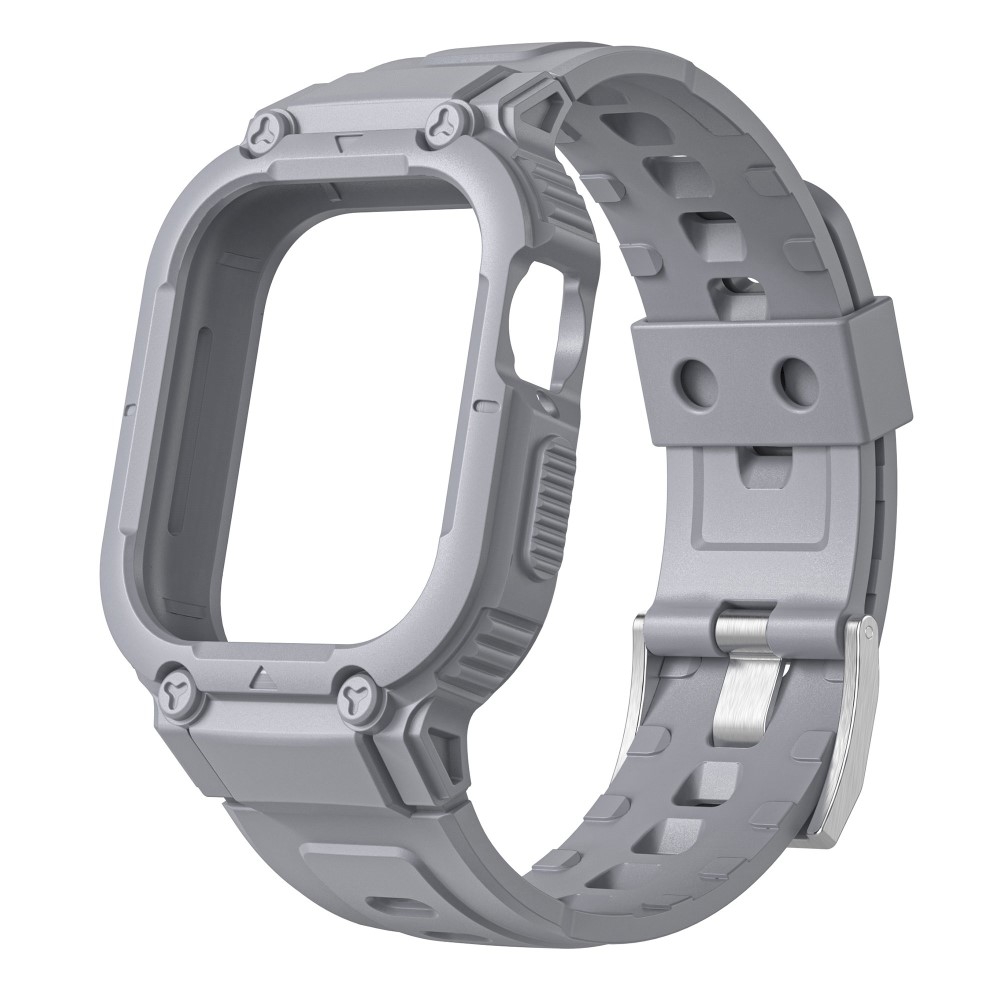 Silikonska zaščita + pas Drop-proof (grey) za Apple Watch Ultra 49mm / Ultra 2 49mm 
