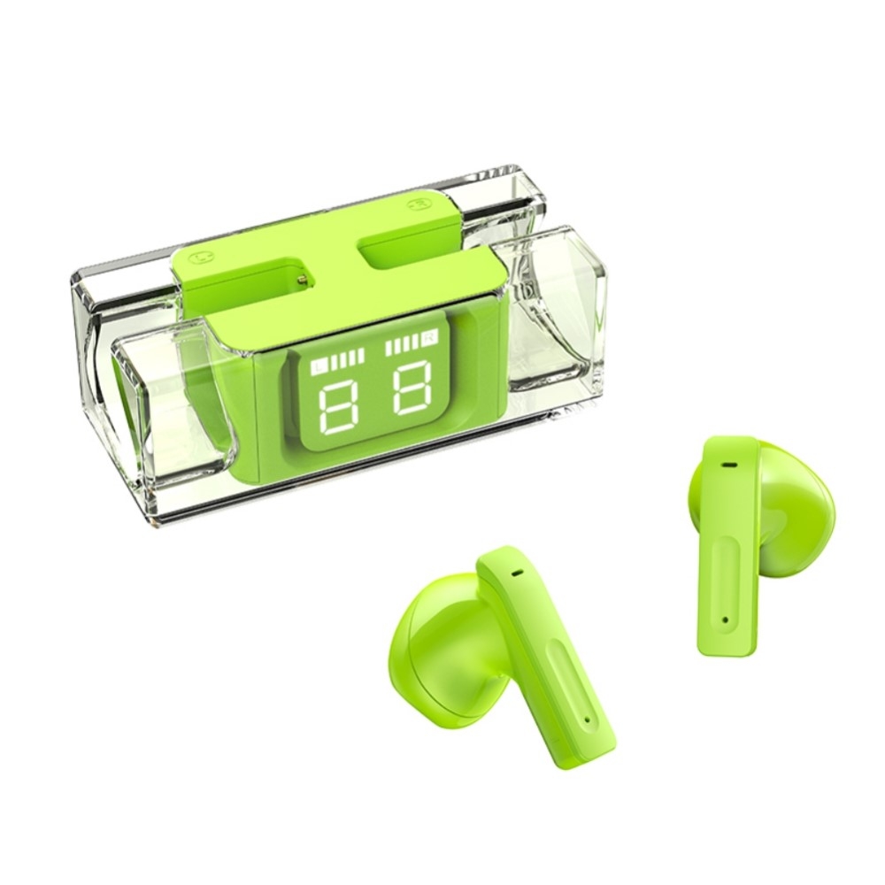 Slušalke E90 Transparent Design - Green