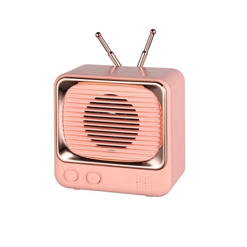 Bluetooth prenosni zvočnik DW02 Retro (pink)