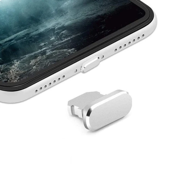 Zaščita polnilne odprtine za iPhone - Silver