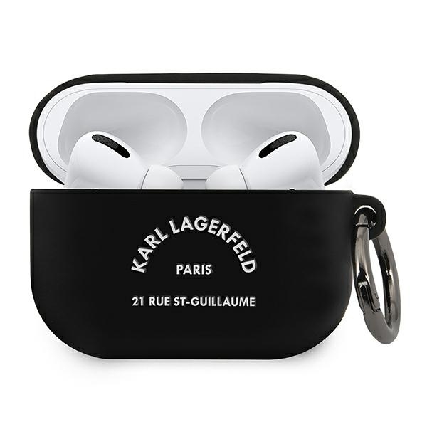 Ovitek KARL LAGRFELD (black Silicone RSG) za AirPods Pro