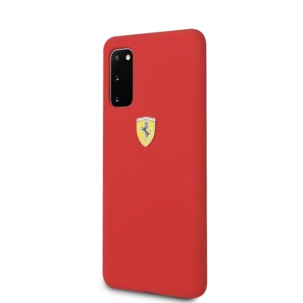 Originalen ovitek FERRARI (red) Soft silicone za Samsung Galaxy S20