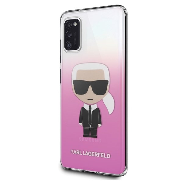 Originalen ovitek KARL LAGERFELD (pink and white) Icone KL za Samsung Galaxy A41