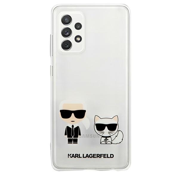 Originalen ovitek KARL LAGERFELD (transparent) Karl and Choupette za Samsung Galaxy A72