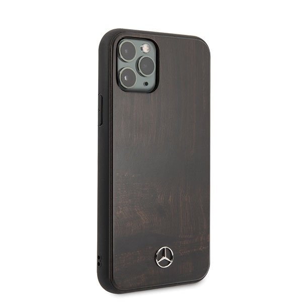 Originalen ovitek MERCEDES (dark brown) Wood line za iPhone 11 Pro Max