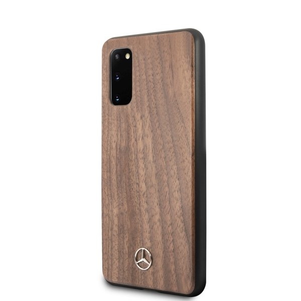 Originalen ovitek MERCEDES (light brown) Wood Lines za Samsung Galaxy S20