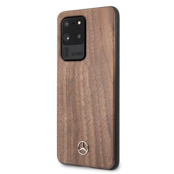 Originalen ovitek MERCEDES (brown) Wood Line Walnut za Samsung Galaxy S20 Ultra