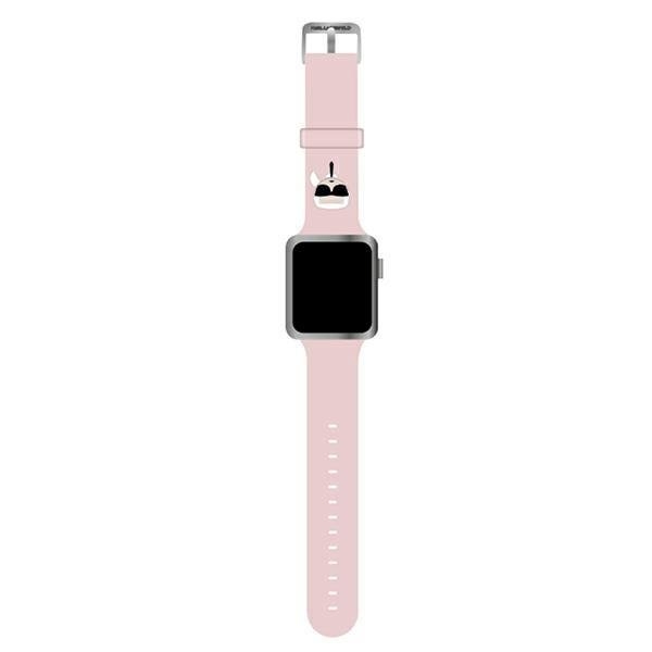 Pas za Apple Watch 1 / 2 / 3 / 4 / 5 / 6 / 7 / 8 / 9 / SE 42/44/45 mm Karl Lagerfeld - Roza