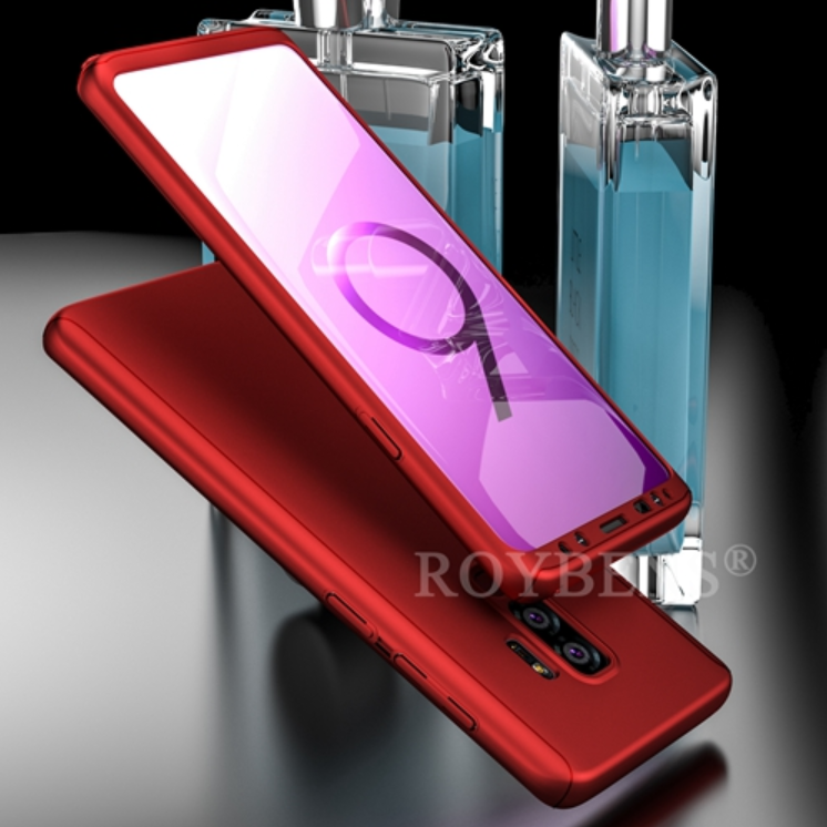 Ovitek 360° (red) + zaščitno steklo za Samsung Galaxy A41