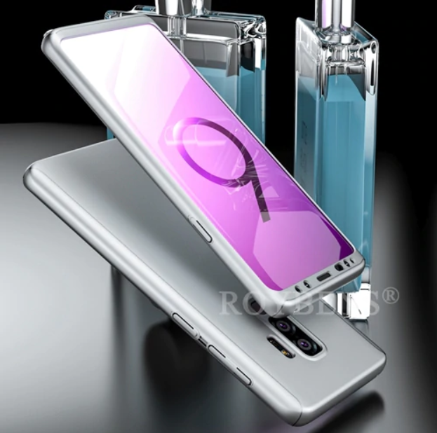 Ovitek 360° (srebrn) + zaščitna folija za Samsung Galaxy S8 Plus