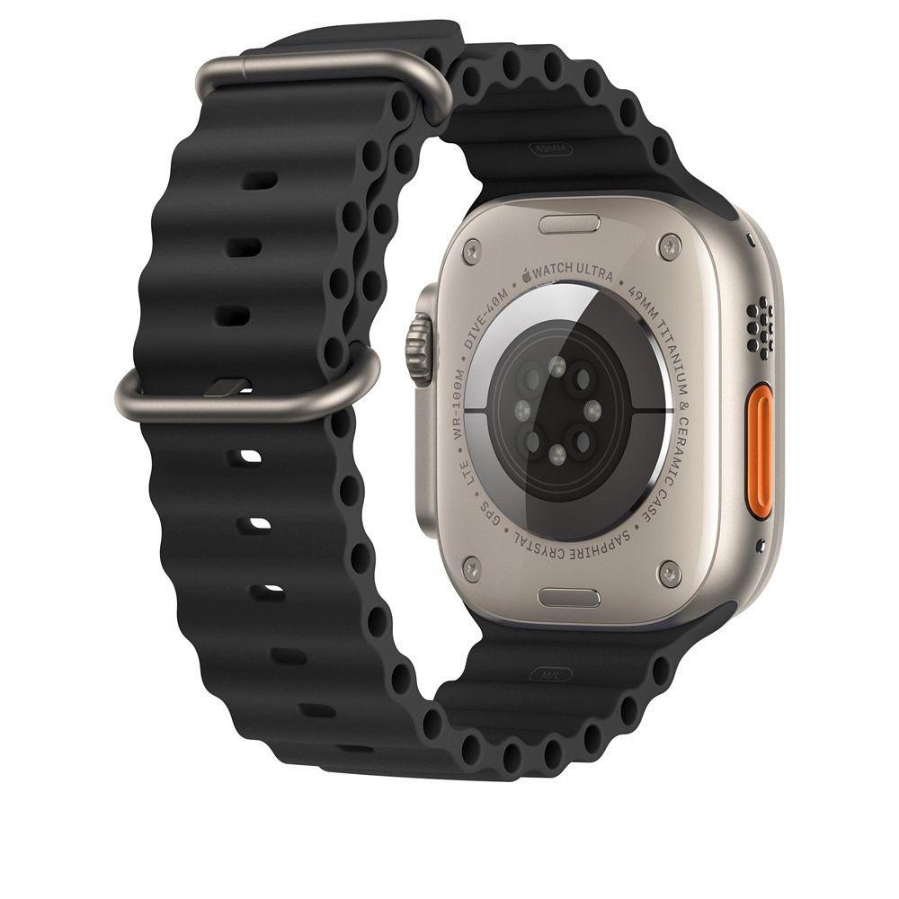 Silikonski remen (AeroFit) - black za Apple Watch 8 45mm / Ultra 49mm / Ultra 2 49mm / 9 45mm / SE (2023) 44mm / 7 45mm / 6 / SE / SE (2022) / 5 4 44mm / 3 / 2 / 1 42mm