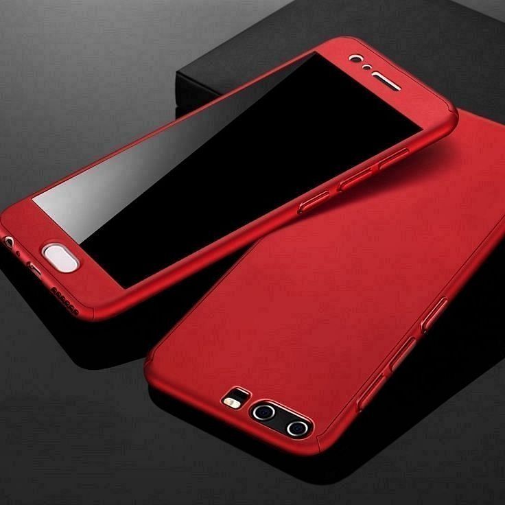 Apple iPhone XS Max 360° telefontok + biztonsági védőüveg (red)
