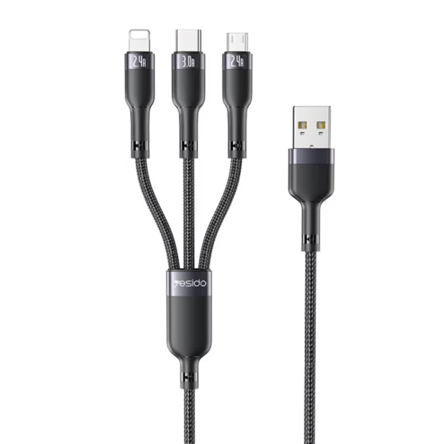 Kabel za punjenje 3 u 1 (USB) yesido 120cm