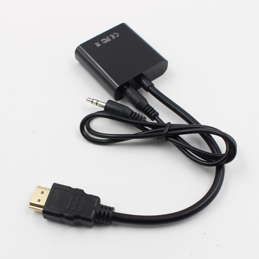 1080P HDMI to VGA Adapter + 3,5mm audio cable