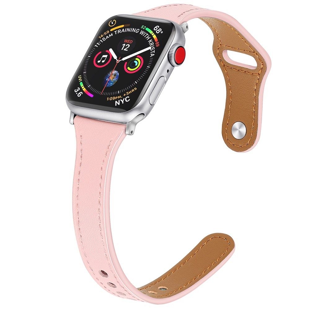 Leather strap pink - Apple Watch Serien 6/SE/5/4 40mm / Series 3/2/1 Watch 38mm