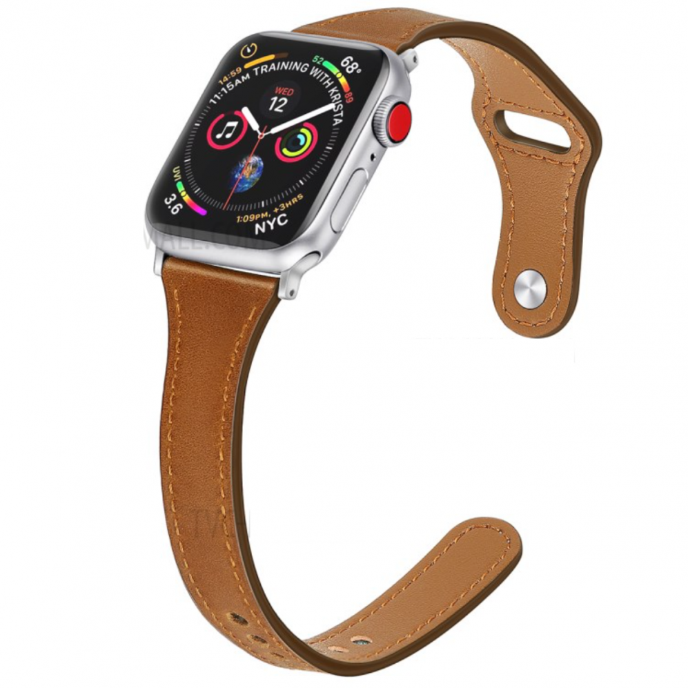 Leather strap brown - Apple Watch Serien 6/SE/5/4 40mm / Series 3/2/1 Watch 38mm