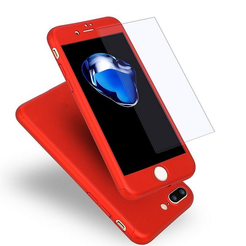Ovitek 360° (Rdeč) + zaščitno steklo za Apple iPhone 6 Plus/6s Plus