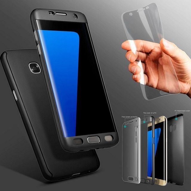 Ovitek 360° (Black) + zaščitna folija za Galaxy S10e