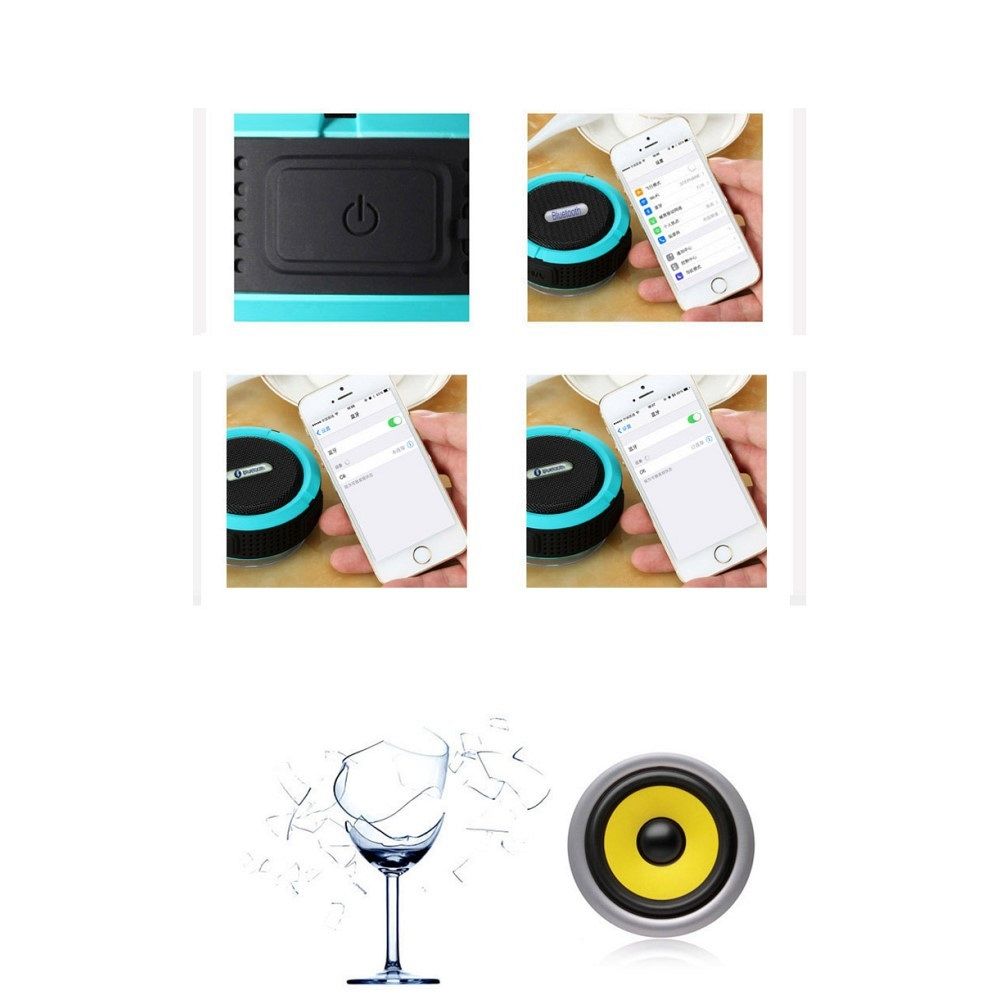 Vodoodporen bluetooth zvočnik C6 - ZELEN 