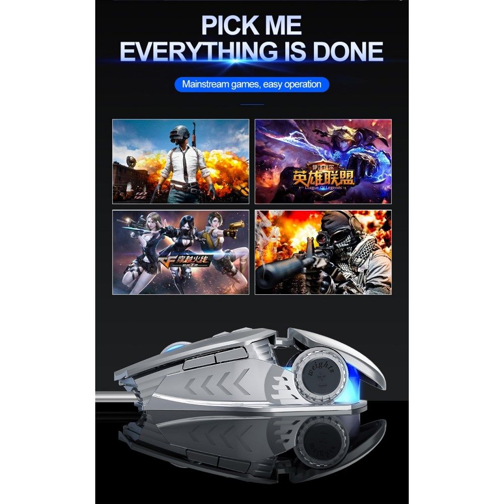 Gaming miška T-WOLF G530 (silver)