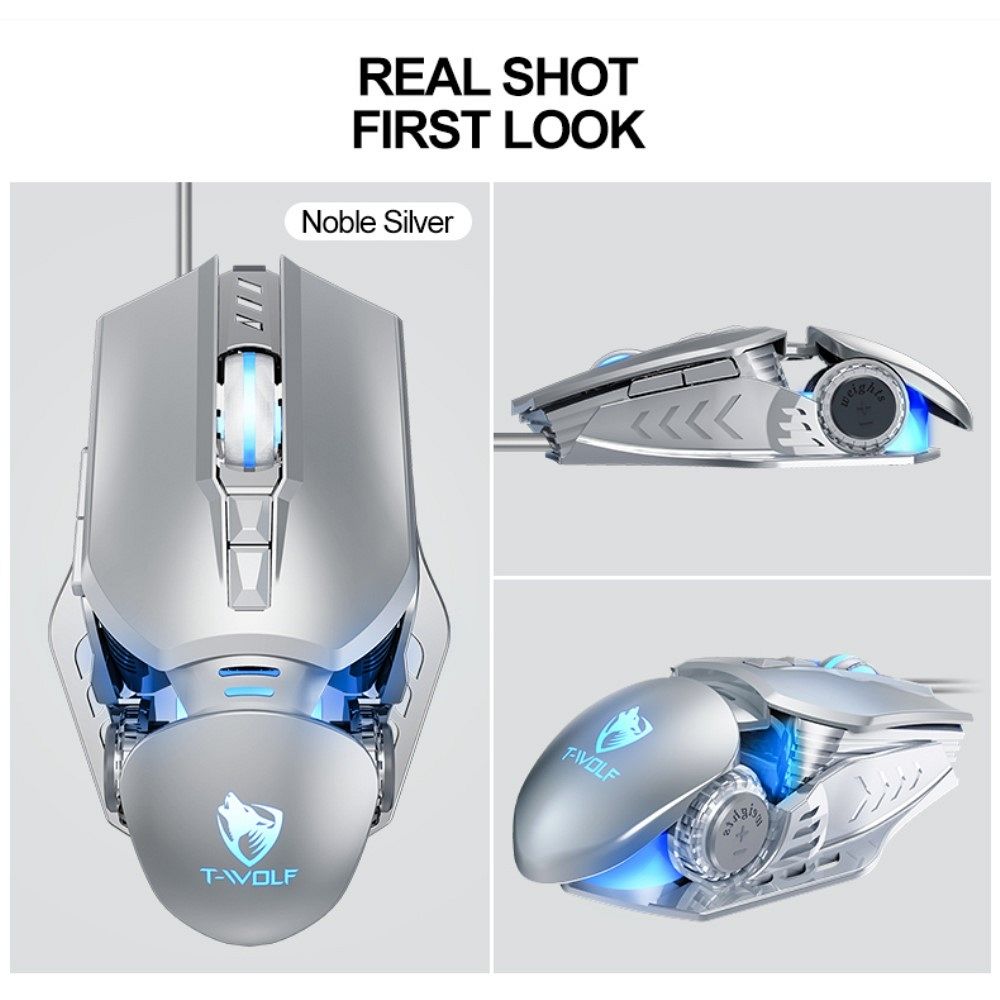 Gaming miška T-WOLF G530 (silver)