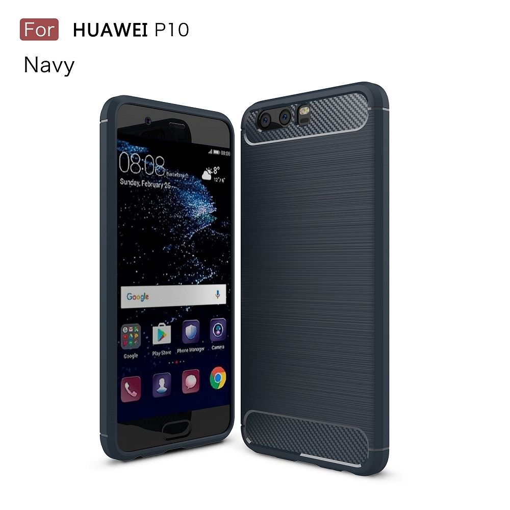 Ovitek TPU Carbon (temno moder) za Huawei P10
