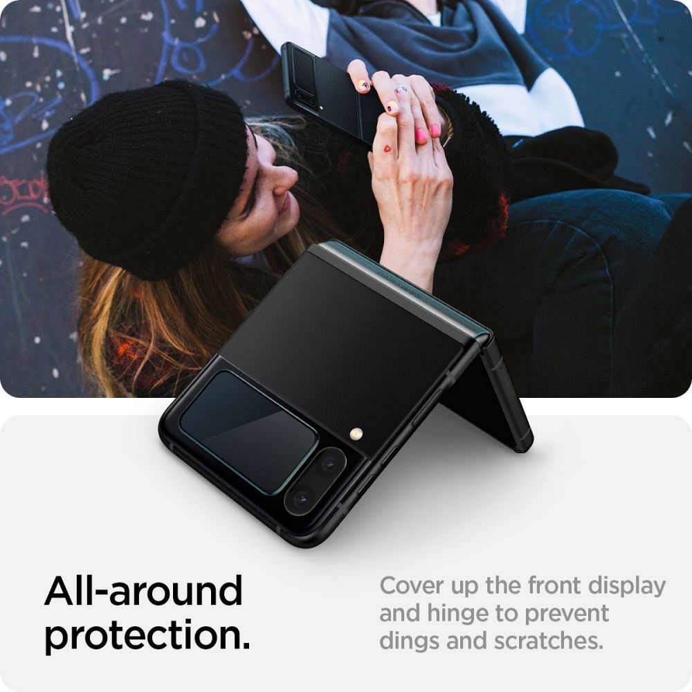 Kaljeno zaščitno steklo Spigen (Glastr EZ Fit) za Samsung Galaxy Z Flip 4