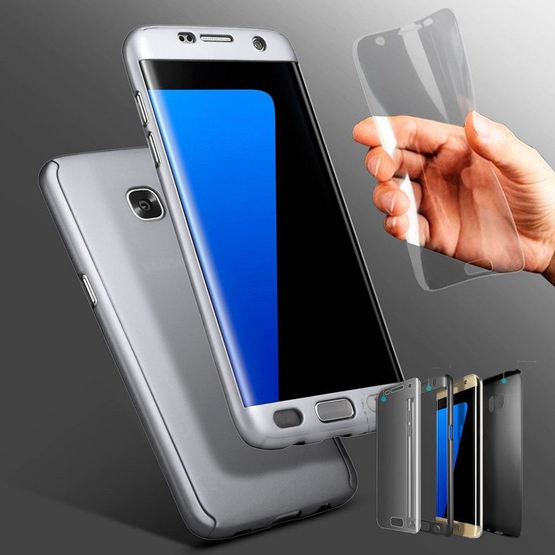 Ovitek 360° (srebrn) + zaščitna folija za Samsung Galaxy S8 Plus