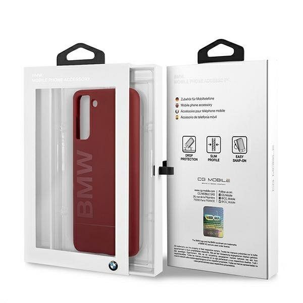 Originalen ovitek BMW (red) Silicone Signature Logo za Samsung Galaxy S21 Plus