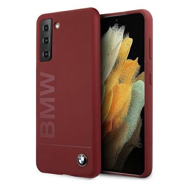 Originalen ovitek BMW (red) Silicone Signature Logo za Samsung Galaxy S21