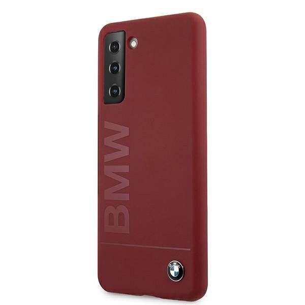 Originalen ovitek BMW (red) Silicone Signature Logo za Samsung Galaxy S21