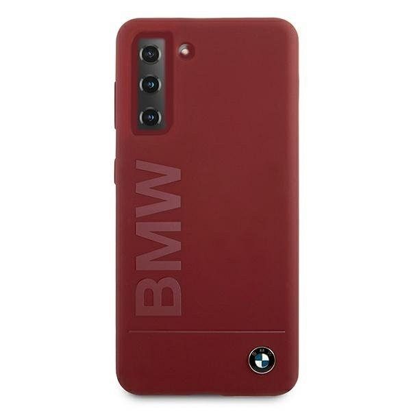 Originalna maska BMW (red) Silicone Signature Logo za Samsung Galaxy S21