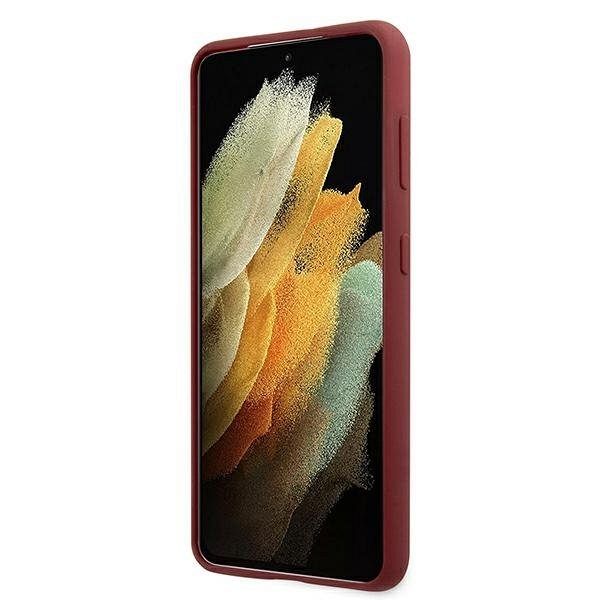 Originalen ovitek BMW (red) Silicone Signature Logo za Samsung Galaxy S21