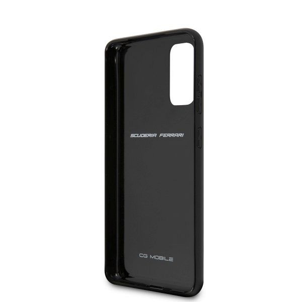 Originalna maska FERRARI (black) Carbon type za Samsung Galaxy S20
