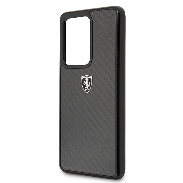 Originalen ovitek FERRARI (black) Carbon Heritage za Samsung Galaxy S20 Ultra