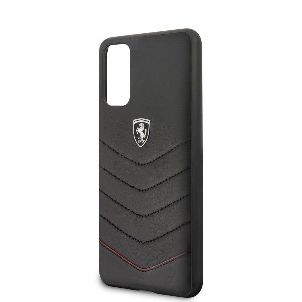 Originalen ovitek FERRARI (black) Leather za Samsung Galaxy S20