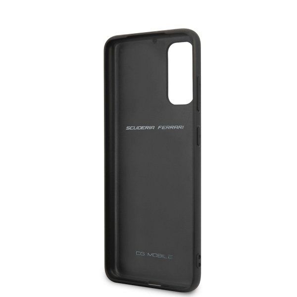 Originalen ovitek FERRARI (black) Leather za Samsung Galaxy S20