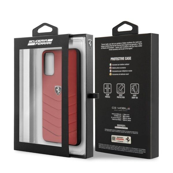 Originalna maska FERRARI (red) Heritage lines za Samsung Galaxy S20