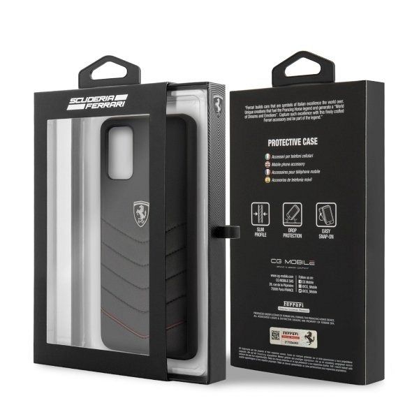 Originalen ovitek FERRARI (black) Heritage za Samsung Galaxy S20 Plus
