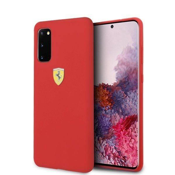 Originalen ovitek FERRARI (red) Soft silicone za Samsung Galaxy S20