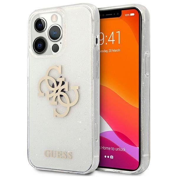 Originalen ovitek GUESS (transparent Glitter) za iPhone 13 Pro