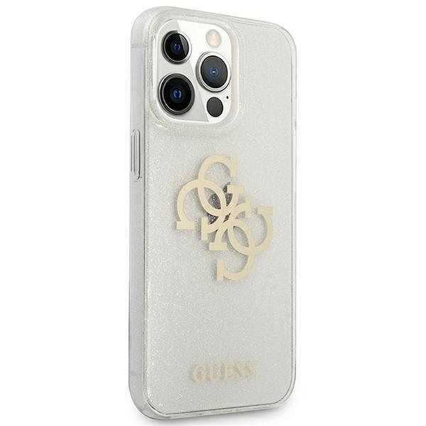 Originalen ovitek GUESS (transparent Glitter) za iPhone 13 Pro