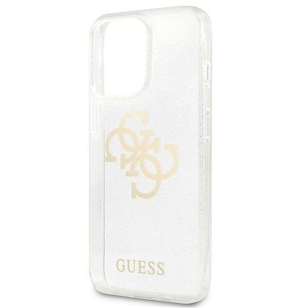 Originalen ovitek GUESS (transparent Glitter) za iPhone 13 Pro
