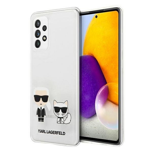 Originalen ovitek KARL LAGERFELD (transparent) Karl and Choupette za Samsung Galaxy A72